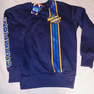 NFINITY Navy and Gold Championship Crewneck Sweatshirt XS